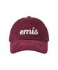 Imiseu Applique Corduroy Ball Cap-Wine