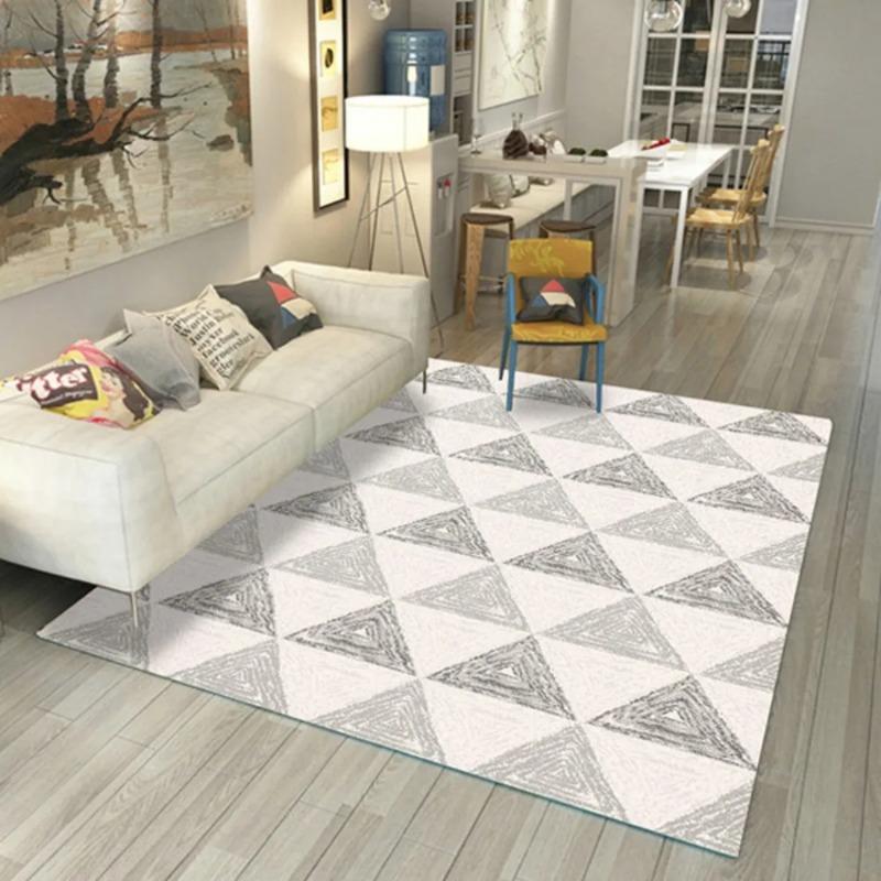 Modern Minimalist Geometric Triangle Rug For Living Room And Bedroom Non Slip Wear Resistant Easy To Clean Insulated Rug Beauty