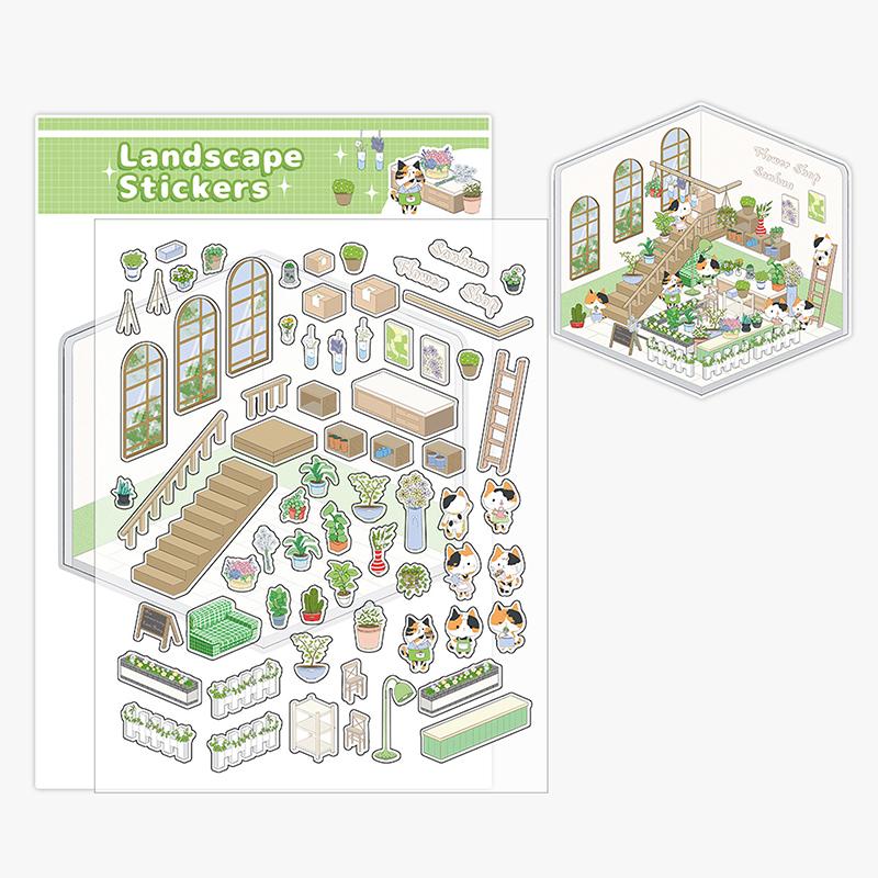 

1 комплект 3D стереоскопических наклеек для дома, сделай сам, сцена из домика, укладка, милые детские наклейки с изображением животных из мультфильмов, подарок для ребенка A5