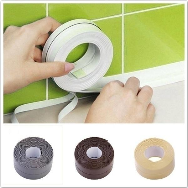 Home PVC Material Sink Crack Strip Kitchen Bathroom Bathtub Corner Sealing Tape Waterproof Mold