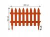 Plastic lawn fence 32 m terracotta