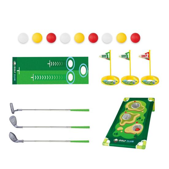 Dětská golfová sada s vysouvacími holemi, odpalovačem a 9 míčky pro vnitřní i venkovní sporty