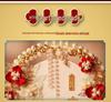 Champagne Wedding Xiuhe Fan - Handmade Double Circle Bridal Fan