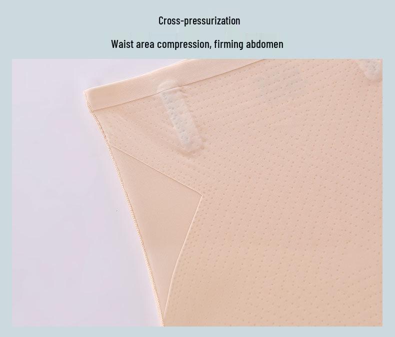 Summer Ice Silk High Waist Tummy Control Seamless Underwear