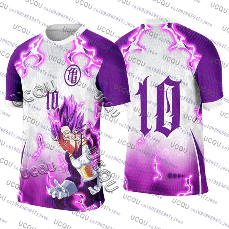 

2026 Японский Аниме Футбольная Майка Dragon Ball Мужская/Женская Оверсайз Футболка Лето Спорт Дышащая Bandai Косплей Футболка S