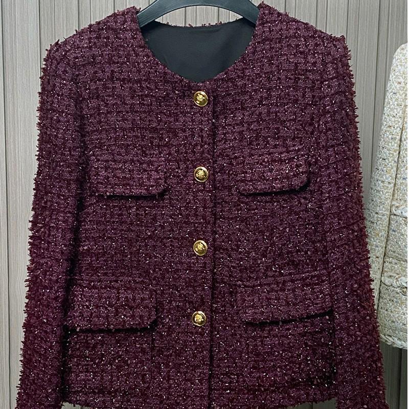 

2024 Осень/Зима Французская Ангора Красная Кисточка Пальто Женское Высокого Класса A75939 L