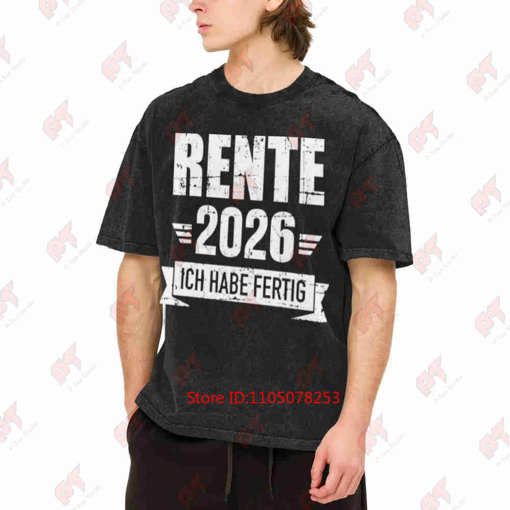 Retirement 2026 I'm Done Pensioner Vintage Washed Tee Pure Cotton T-Shirt