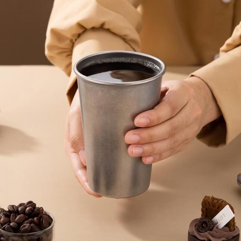 Shangqi Retro Stainless Steel Cold Drink Tumblers (400ml, 2-Pack)