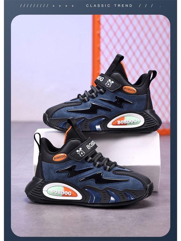 Bobodou Boys' Winter Warm Velvet Lined Cotton Sports Shoes for Kids