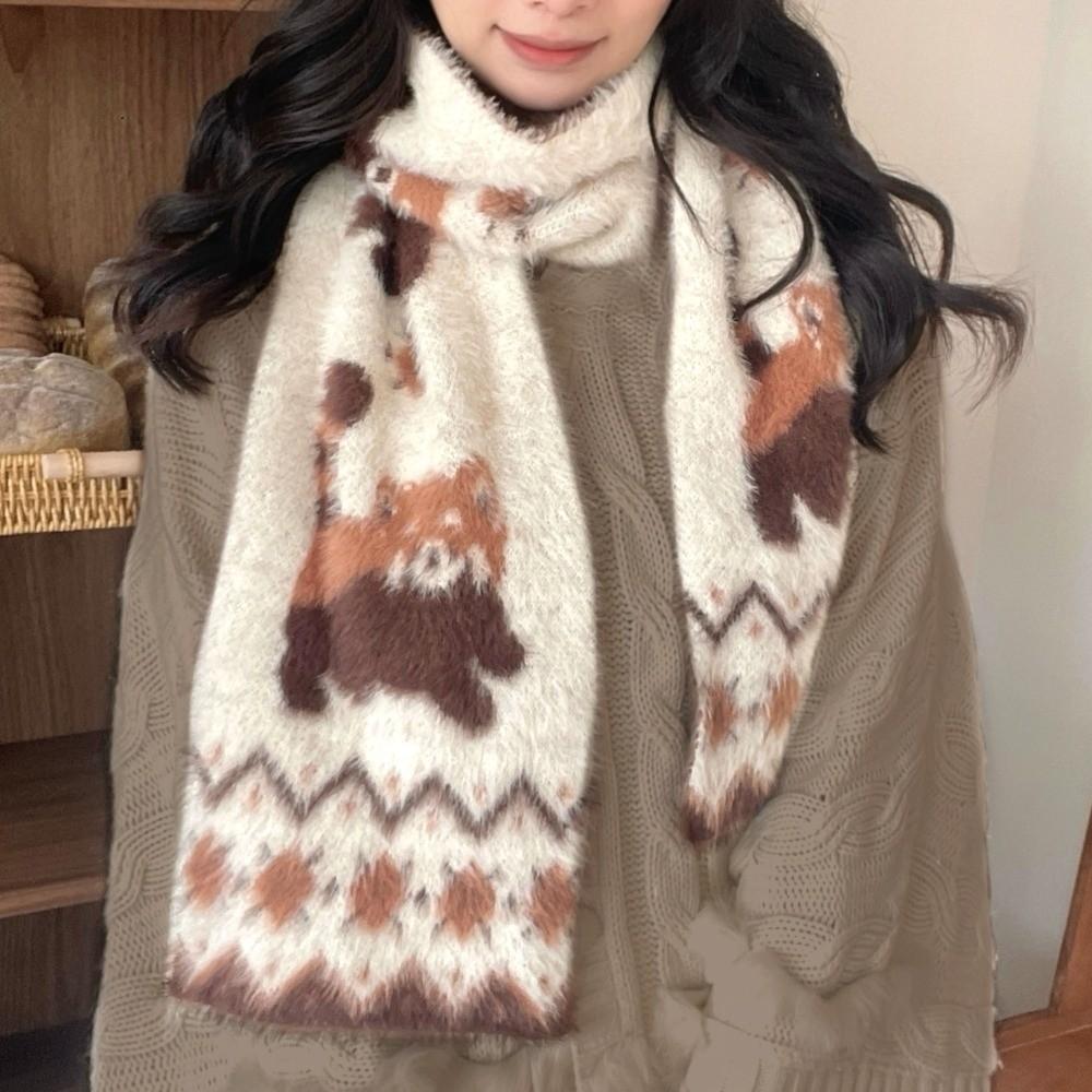 Cat Winter Scarf Warm Shawl Wrap New Mink Wool Scarf  Women