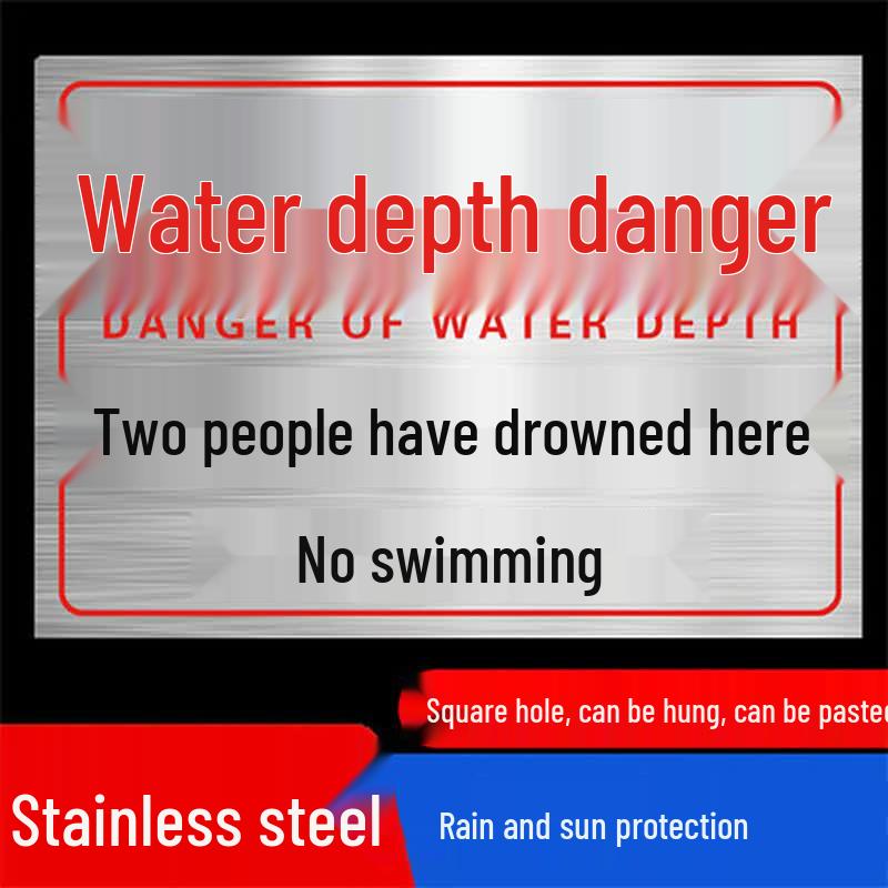 Langxi Metal Restricted Space Deep Water Danger Sign