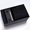 Men's Formal Tie Gift Box: Five-Piece Set with Logo, 8cm Striped Black for Weddings and Business 