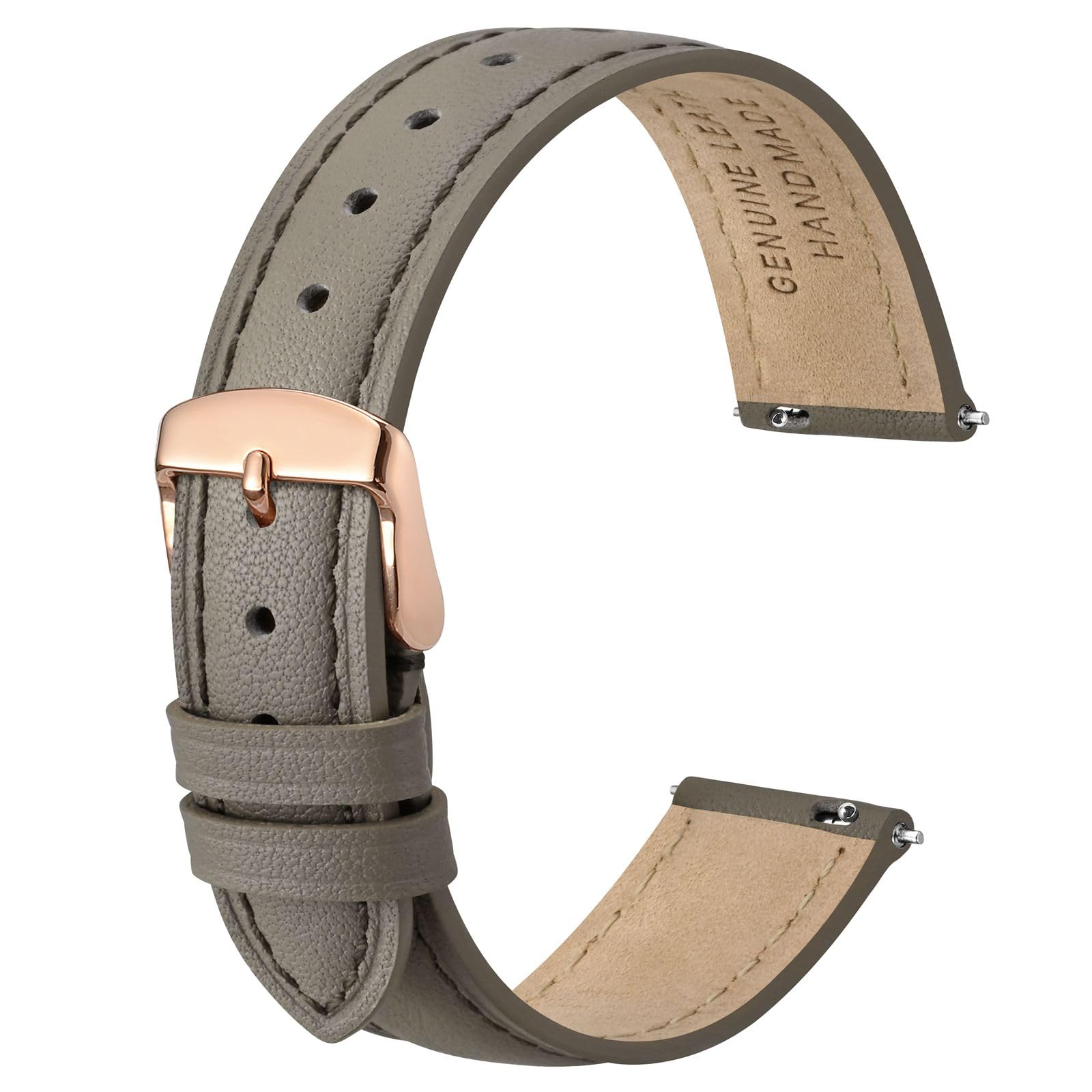 

[Anbeer] Leather Watch Strap Quick Release Elegant Watch Band Red for Women 12mm 14mm 20 mm