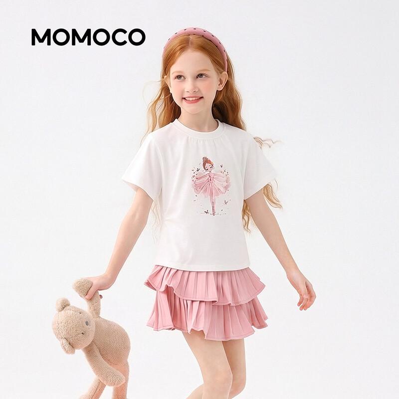 MOMOCO Girls' Ballet Girl Short Sleeve T-Shirt