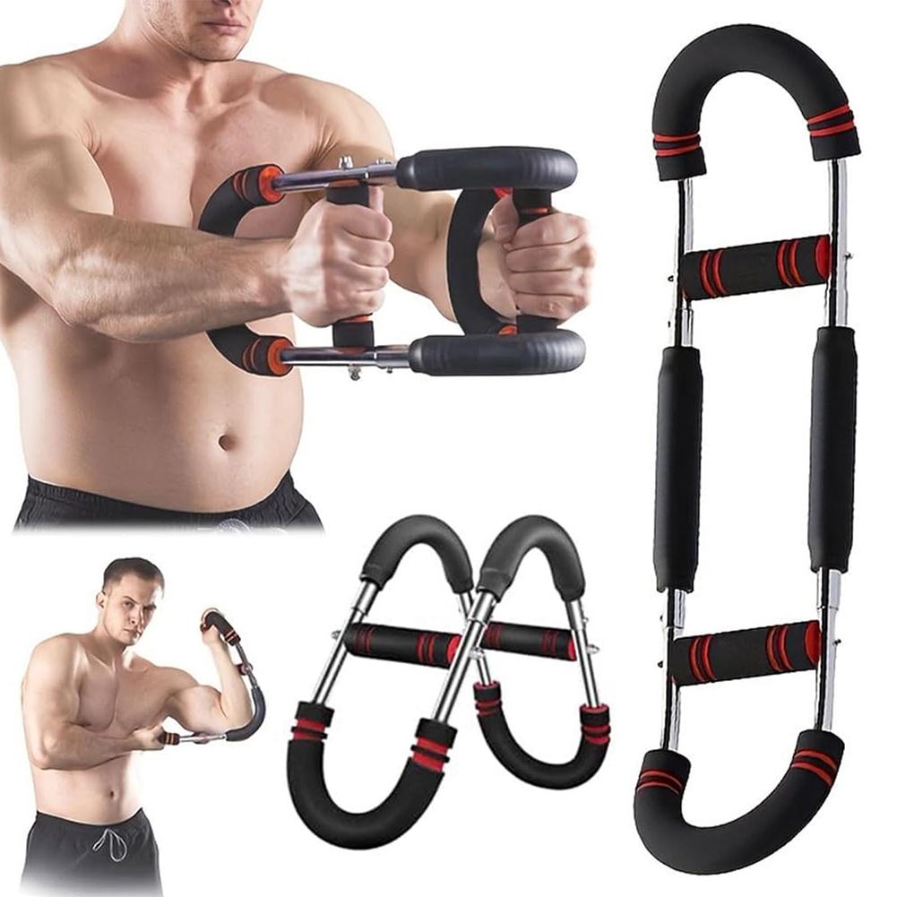 Adjustable Arm Trainer with Foam Handle Wrist Strength Exerciser U-Shaped Shoulder Muscle Training Equipment for Home Office