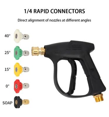 Pistol cu Apă pentru Spălarea Mașinilor la Presiune Înaltă Miez de Aluminiu Inserție Rapidă Duza în Formă de Evantai în Cinci Culori Duza de Racordare Pistol de Spălat Mașina M22-14