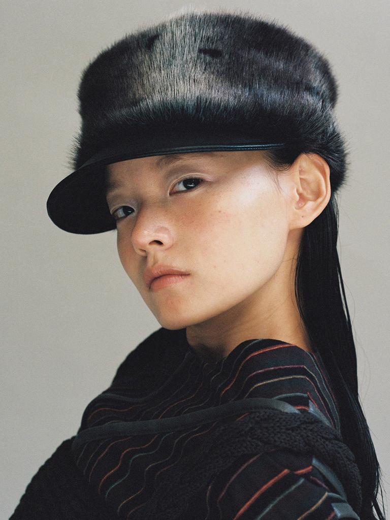Eosseomnijeu Bellboy Cap_Fur Dot Black