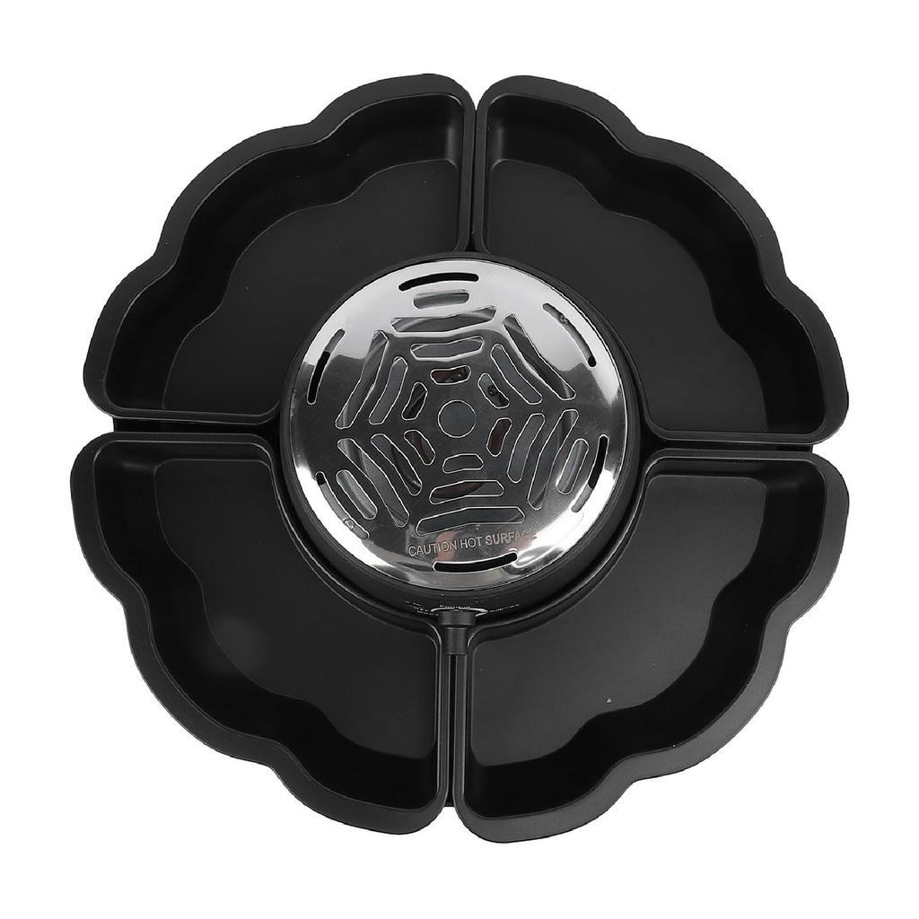 Chocolate Fondue Set Tabletop Indoor Smores Kit Electric Smores Roaster with Detachable Trays for