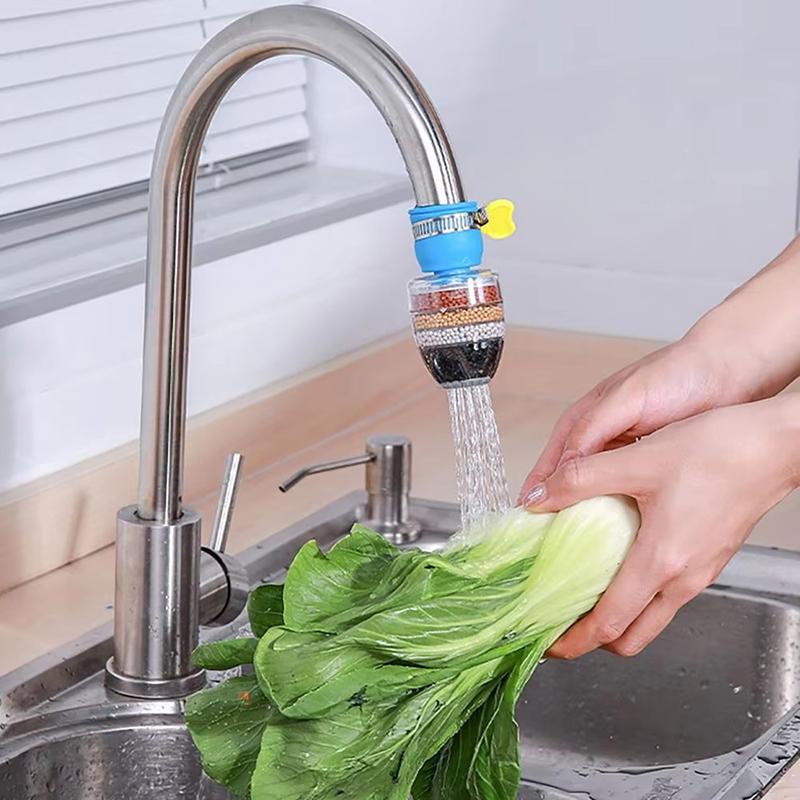 Advanced 6 Stage Rotating Faucet Filter Anti Splash Spray Head For Kitchen Sink 360 Rotation Water Purifier Filter