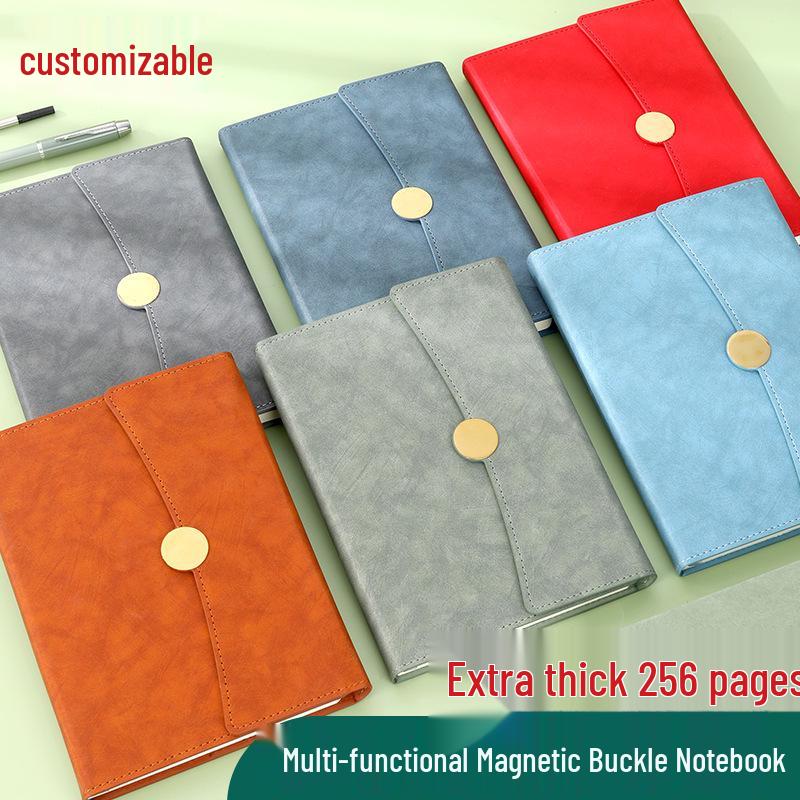 Custom Logo Leather Journal Set: Laptop Gift Box with Three-Fold Thickened Notebook for Creative Business.