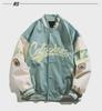 Men's Spring & Autumn Embroidered PU Leather Baseball Jacket