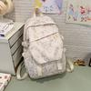 Student Large Capacity Schoolbag Women's Tie-Dye Printed Backpack