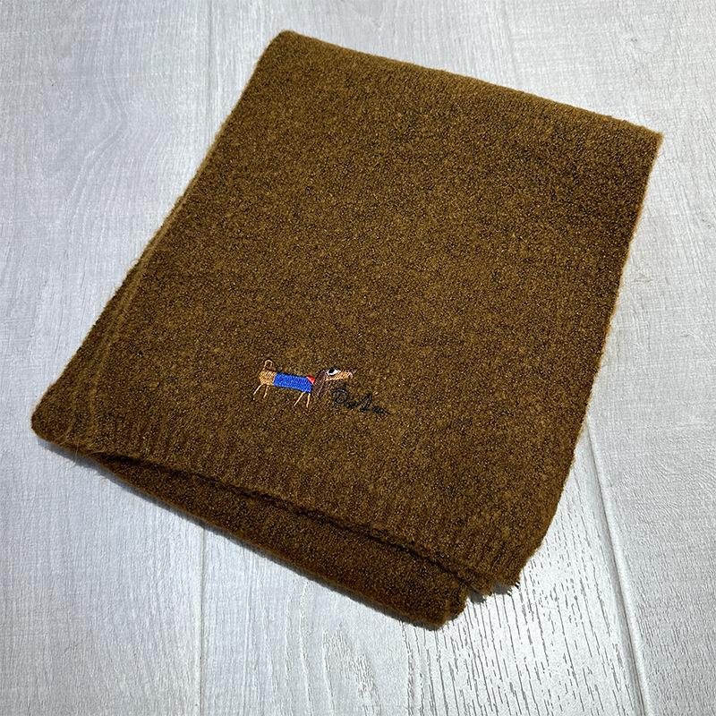 High-end Solid Color Wool Scarf Women's Versatile New Autumn and Winter Knitted Shawl Fashion Thickened Warm Scarf