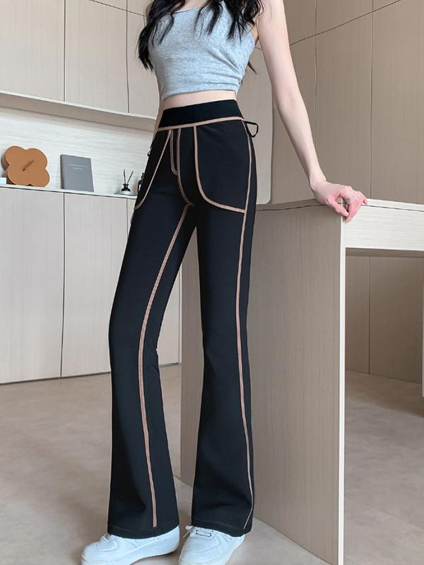 Casual Yoga Pants For Women With High Waist Micro Bell Bottoms For Fall Winter 2025