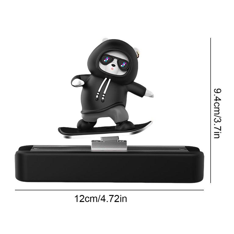 Sliding Skateboard Bear Car Temporary Parking Number Plate, Silent Magnetic Dashboard Phone Card