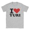 I Love Yuri TShirt Summer  Cotton TShirts For Male Hipster Loose Tshirt Short Sleeve Vintage Tees