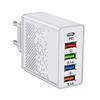 5-Port-Ladestation mit PD48W Schnellladetechnologie 4 USB 3.1 Schnittstellen Reisefreundliches Design
