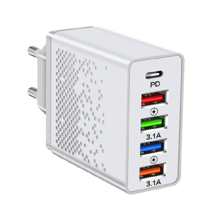 5 Port Charging Station with PD48W Fast Charging Technology 4 USB 3.1 Interfaces Travel Friendly Designing