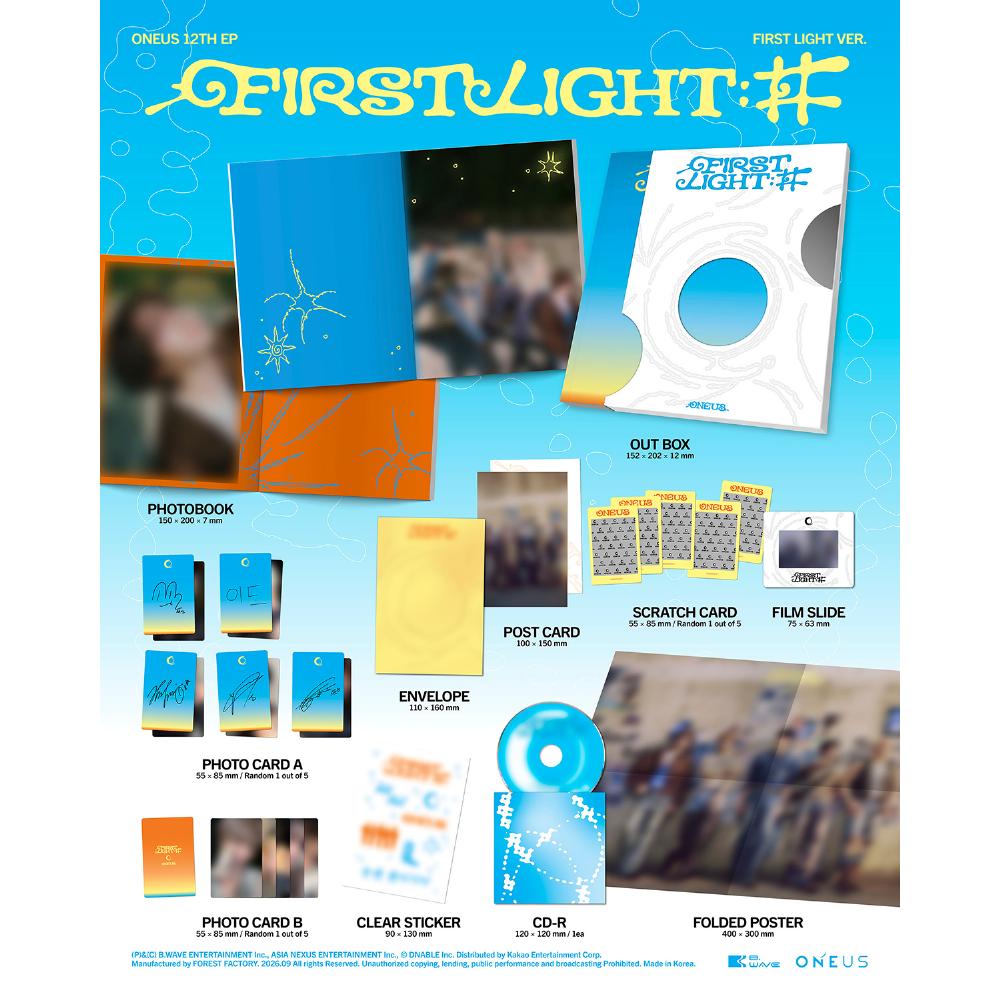 Előrendelés ONEUS 12. EP Album FIRST LIGHT Első Fény verzió