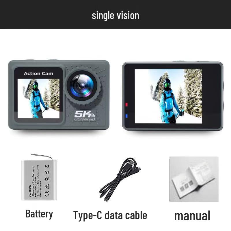 4K Waterproof 360° Panoramic Action Camera for Motorcycle & Fishing
