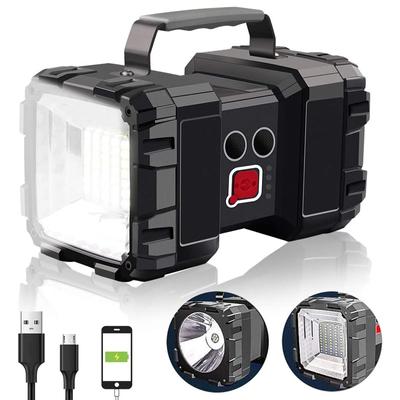 Výkonný XHP70 LED USB dobíjecí dvouhlavý vyhledávací světlomet Ruční svítilna Pracovní reflektor Flood Light Camping Lucerna