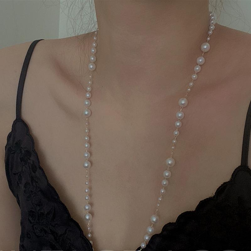Design Sense Gypsy Imitation Pearl Glasses Decorative Neck Chain Mask Rope Multi-Purpose Glasses Chain