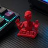 3D-gedrucktes Schreibtischornament, Lustige rote Alien-Skulptur mit motivierenden Zitaten für Schreibtischdekoration von Büroangestellten, Stressabbau-Spielzeuggeschenke für Kollegen