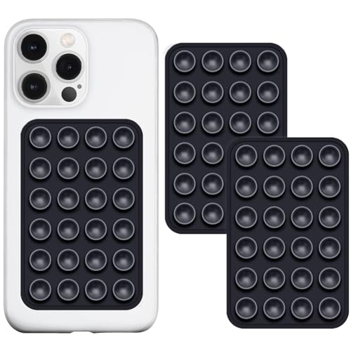 2-pakning Silikon Sugekopp Telefonfeste, Sklisikkert Klebrig Telefongrep for Mobiltelefon for Sterkt Grep Holder for Selfies og Videoer