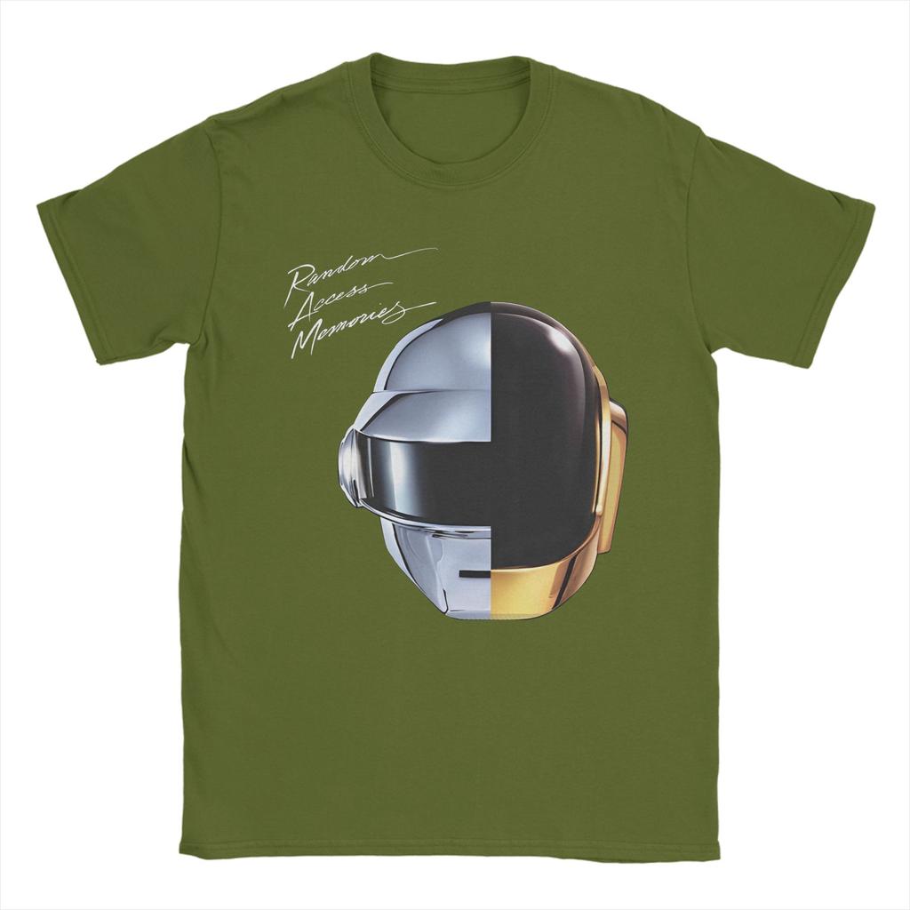 Daft Punk Electronic Band  Cotton T Shirt For Men Beach  Funny T Shirts Breathable Popular Tee Shirt Big Size Dropshipping Tops