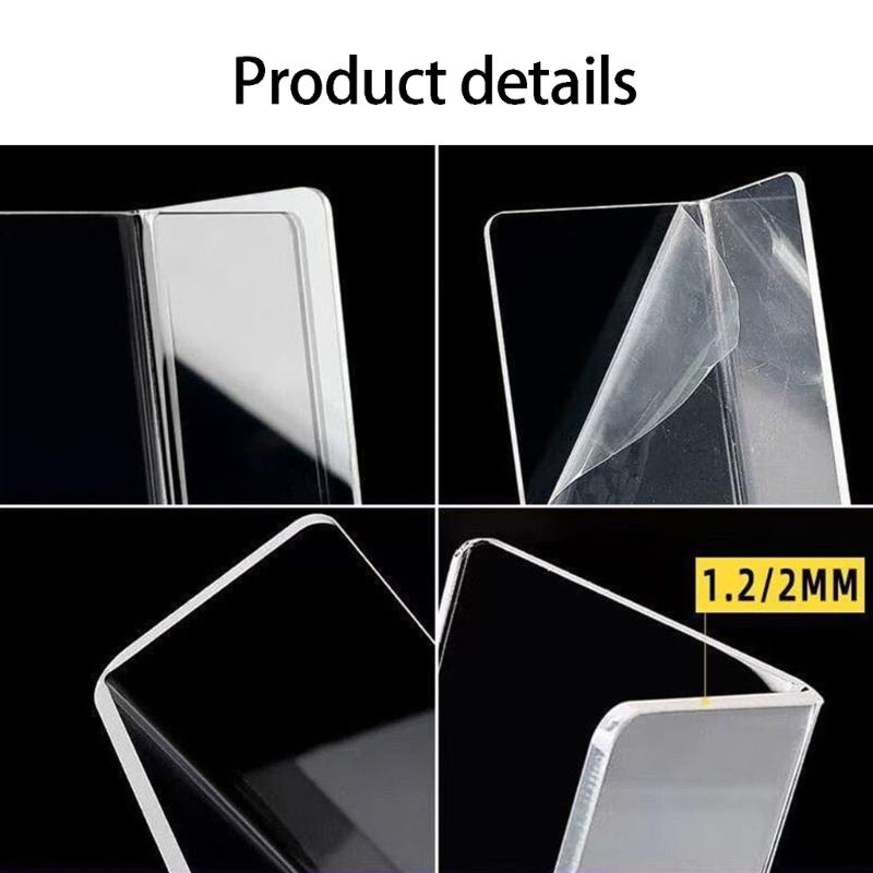 Set Of 10 Strong PVC Shelf Guards with Strong Adhesive Practical Transparent Shelf Barrier for Home Office Or Retail
