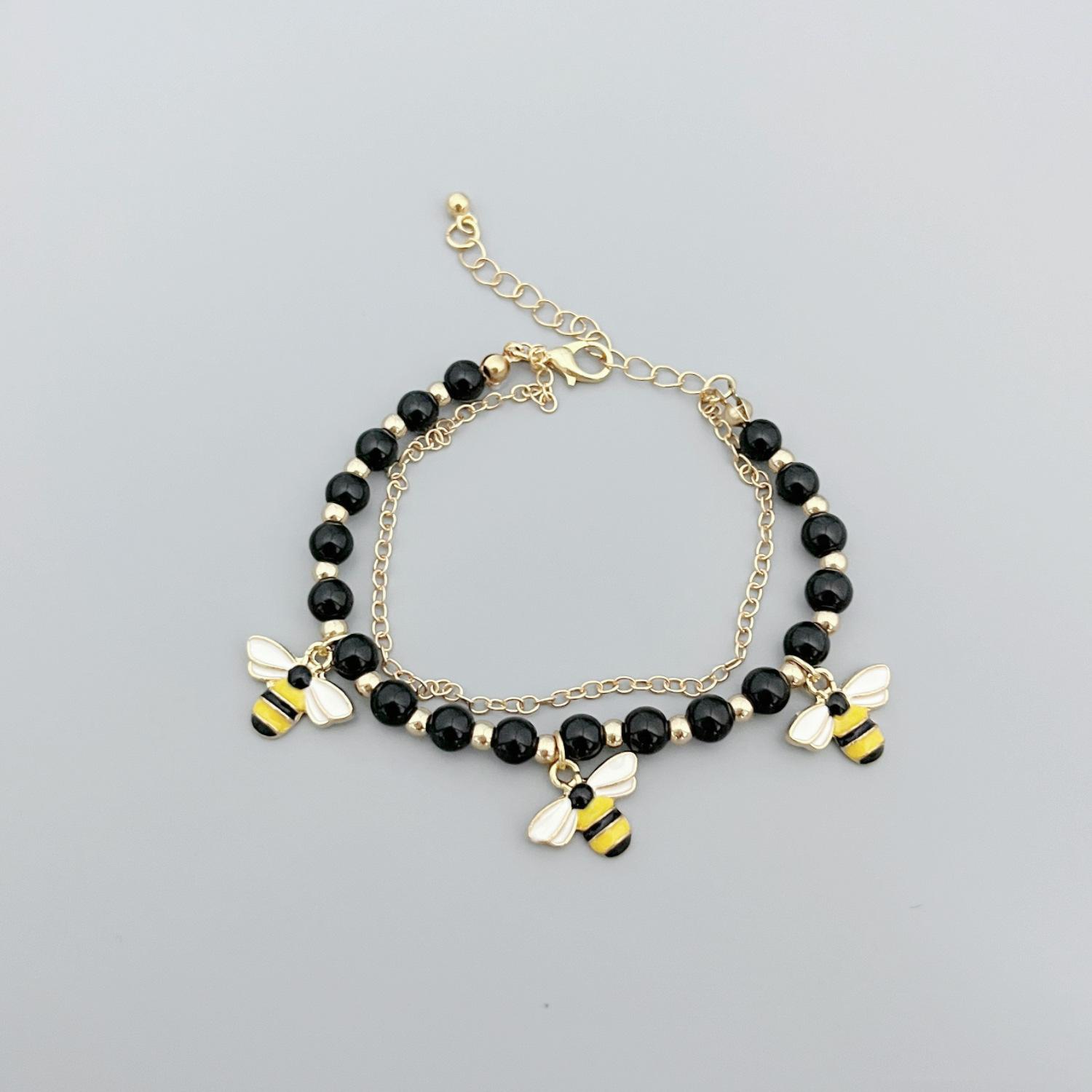 JYL TS Bracelet Vintage Inlaid  Open Design Beaded Radiates Sophistication & Luck T883