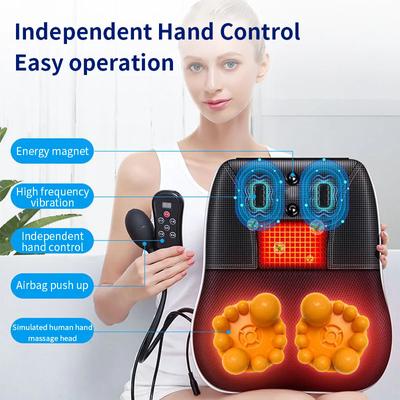 JINKAIRUI Electric Shiatsu Head Neck Cervical Ttraction Body Massager Car Back Pillow with Heating Vibrating Massage Device