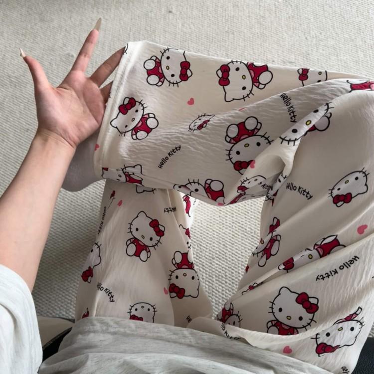 2026 New Style Lounge Pants for Women Loose Fit Wide Leg Casual Pajama Pants for Outdoor, Campus, Home