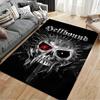 Hellbound Skull Design Carpet suitable as a non-slip mat for the living room or bedroom sofa