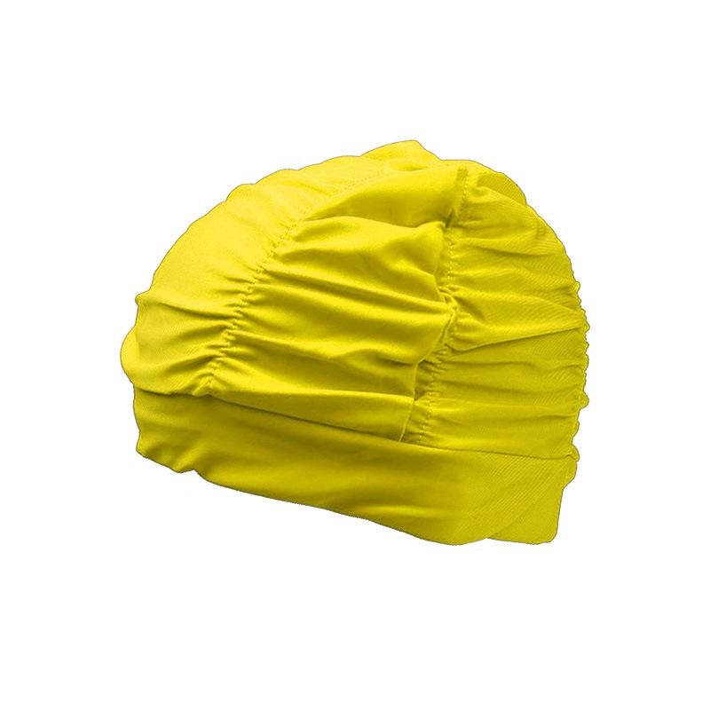 Printed Pleated Elastic Swim Cap Flower Breathable Comfortable Swimming Cap Adult Swim Cap