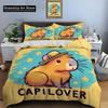 Cute Cartoon Capybara Print Bedding Set Animal Duvet Cover Set King Queen Double Twin Comforter Cover Set For Home Decor
