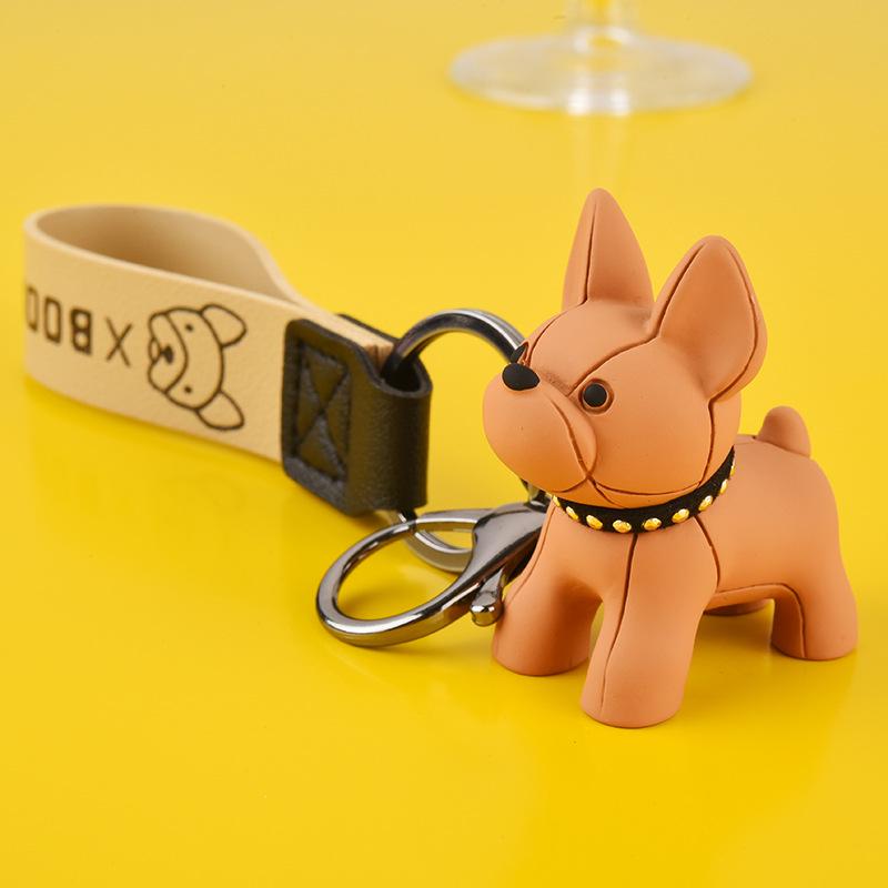 

Creative French Bulldog and Shiba Inu Cartoon Keychain - Cute Dog Bag Charm for Women
