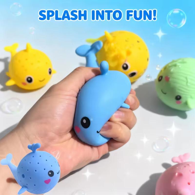 Baby Bath Toys Sponge Water Absorbing Whale Squeezing Stress Relief Toys Summer Swimming Play Water Toy For Children Squishy Kid