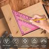 Woodworking Triangle Ruler Plastic Carpenter Square Precision Right Angle Measuring Ruler Clear Scale Square Protractor Tools