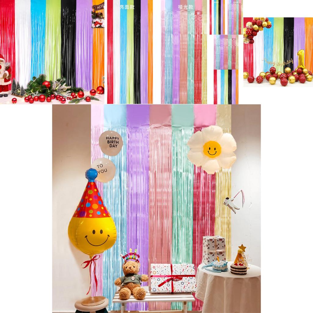 Stunning Matte Rainbow Rain Curtain Decorative Backdrop For Party Festivities